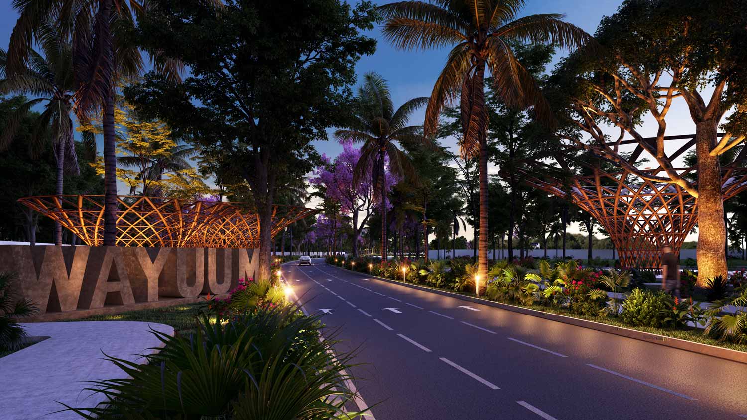 accesoprincipal Wayuum, terrenos residenciales en Mérida
