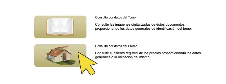 Ahora da clic en Consulta por Datos del Predio para saber si tu Terreno en Mérida es Legal