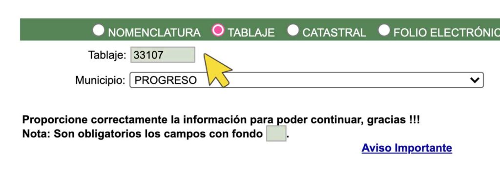 Escribe el número de Tablaje para saber si tu Terreno en Mérida es Legal