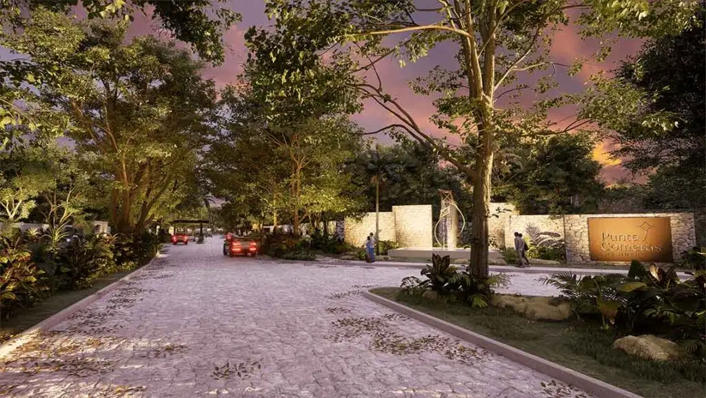 Acceso en Desarrollo de Terrenos Residenciales Punta Cometas
