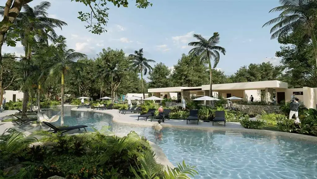 Alberca familiar en Desarrollo de Terrenos Residenciales Punta Cometas
