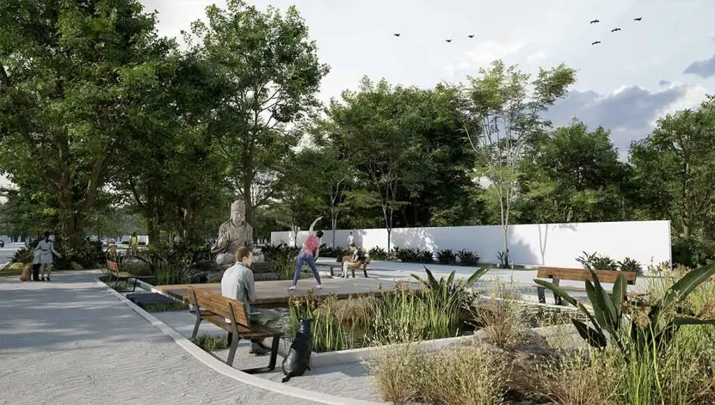 Parque Zen en Desarrollo de Terrenos Residenciales Punta Cometas