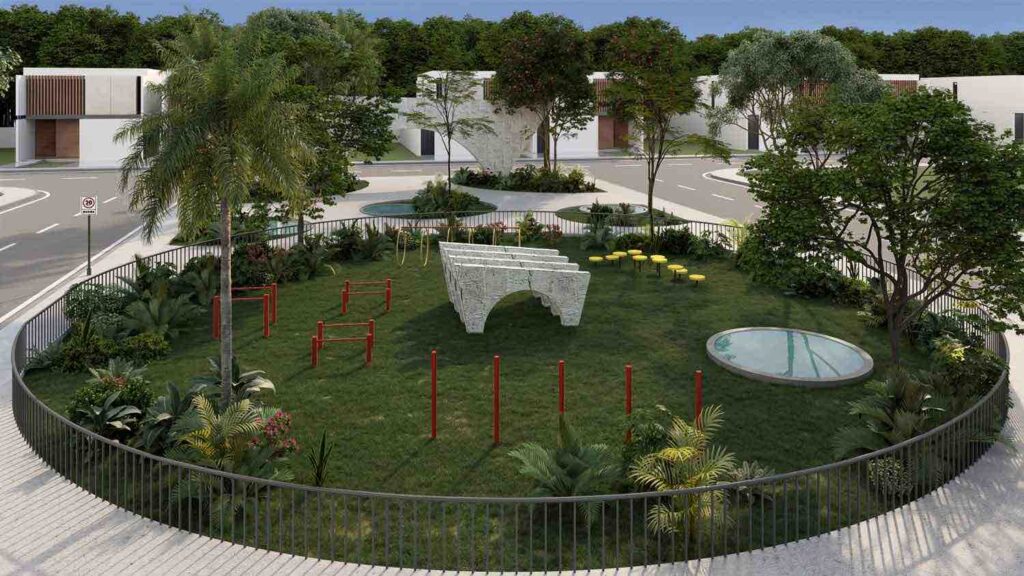 Pet Park en Desarrollo de Terrenos Mahal Residencial Contemporánea