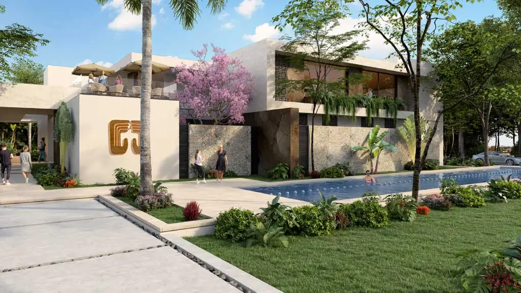Alberca en Desarrollo de Terrenos Puerta Xaibé