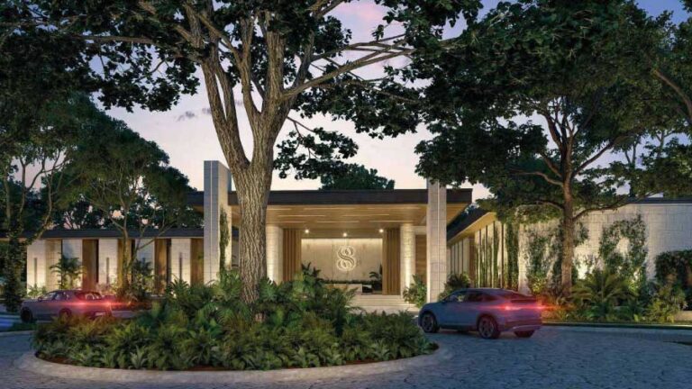 Acceso Casa Club en Desarrollo de Terrenos Residenciales Silvestre