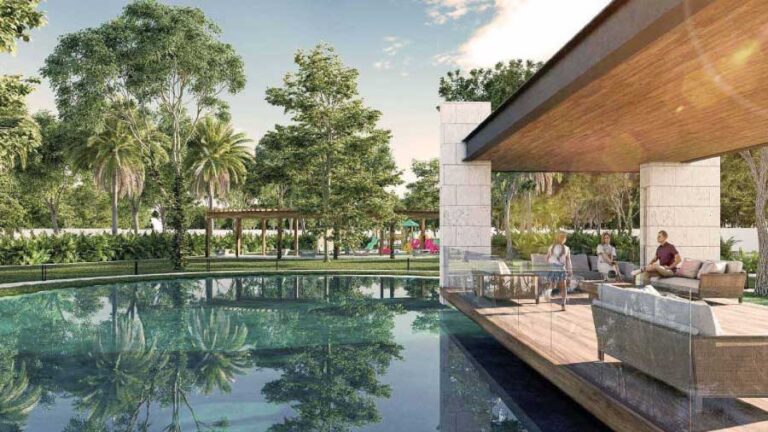 Alberca en Desarrollo de Terrenos Residenciales Silvestre