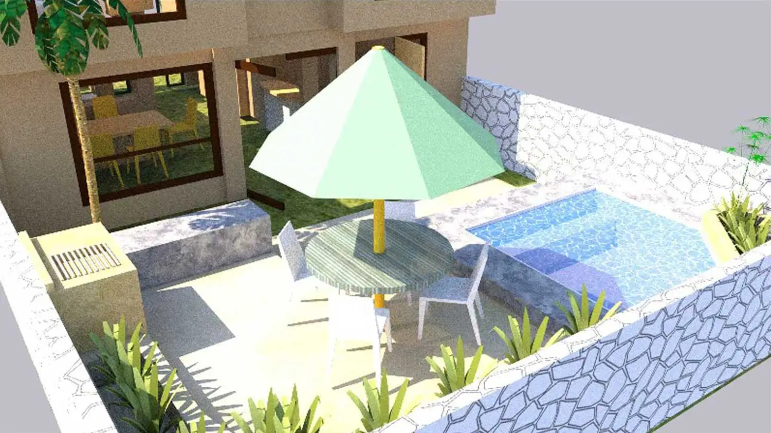 Terraza Casa de Cayo Coco Tropical Living