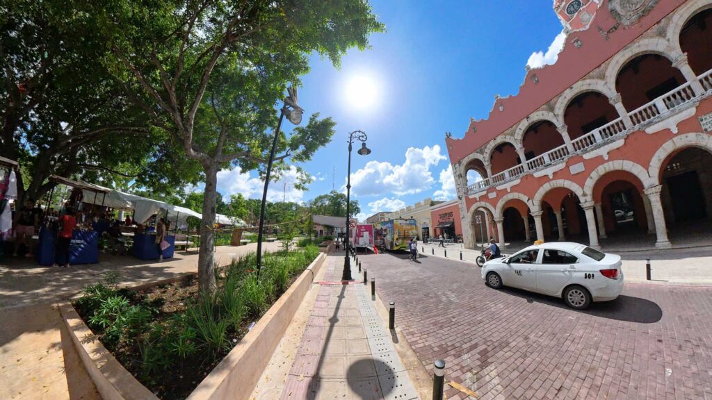 Calle de La Plaza Grande de Mérida Yucatán