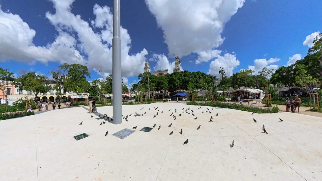 Centro de La Plaza Grande de Mérida Yucatán