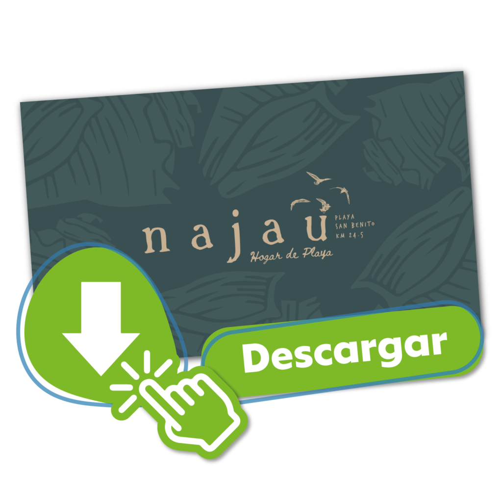 Brochure Najau, departamentos Cerca del Mar en San Benito Yucatán.