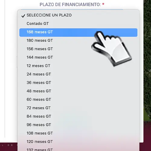 Elige el Plazo de Financiamiento Gran Telchac