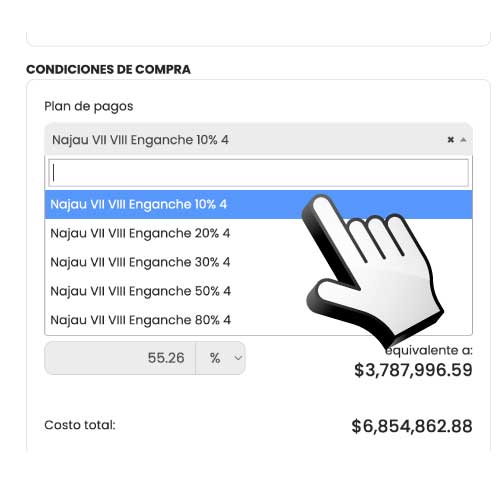 Paso 3 Elige un Porcentaje de Enganche