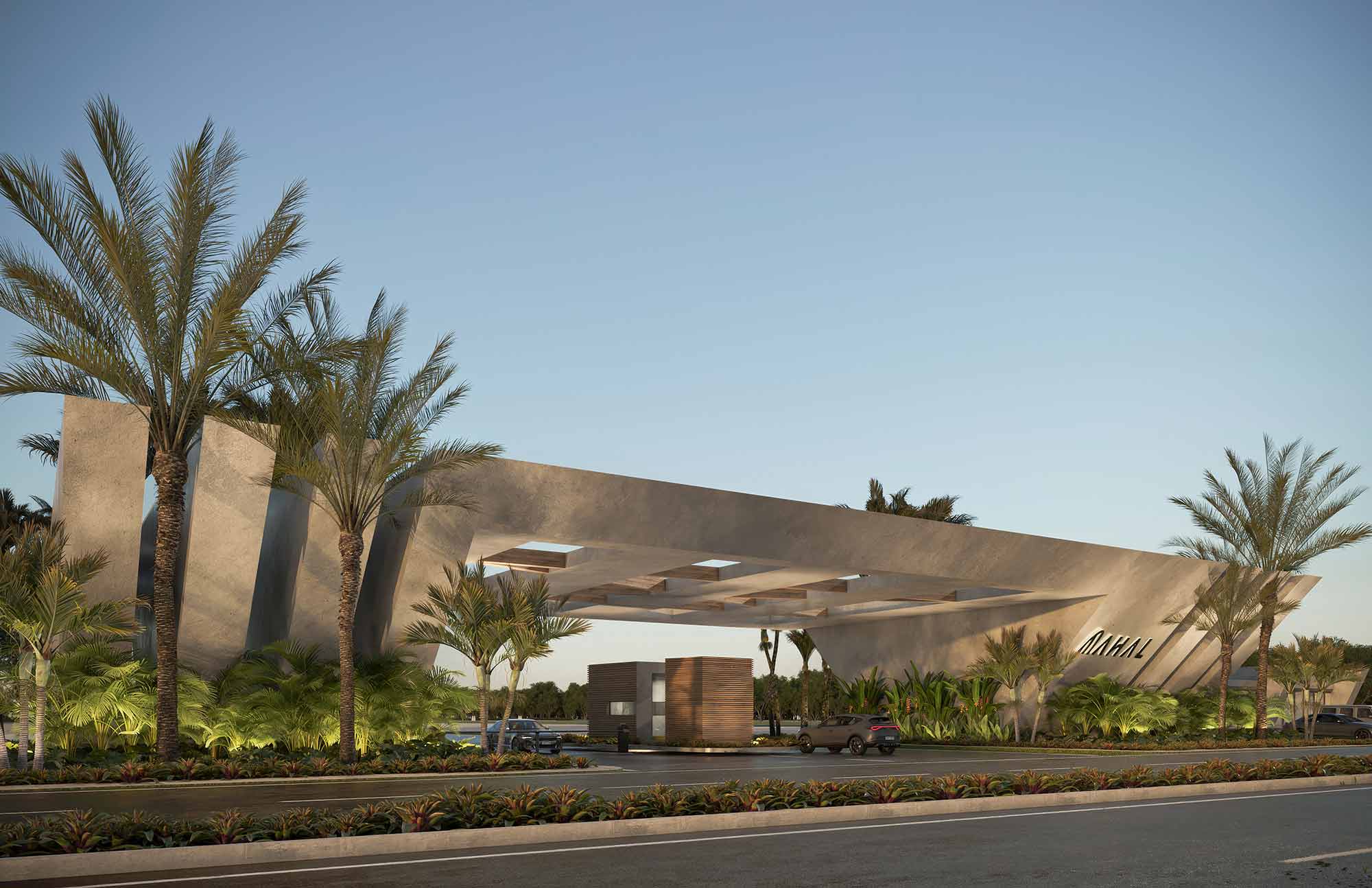 Acceso en Mahal Residencial Terrenos en Mérida, Conkal