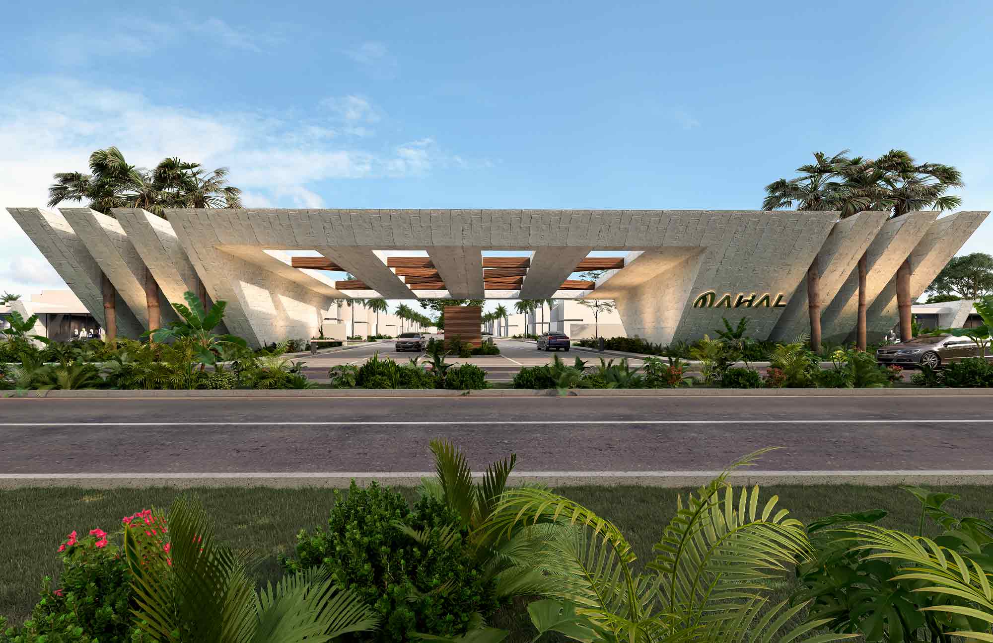Entrada en Mahal Residencial Terrenos en Mérida, Conkal