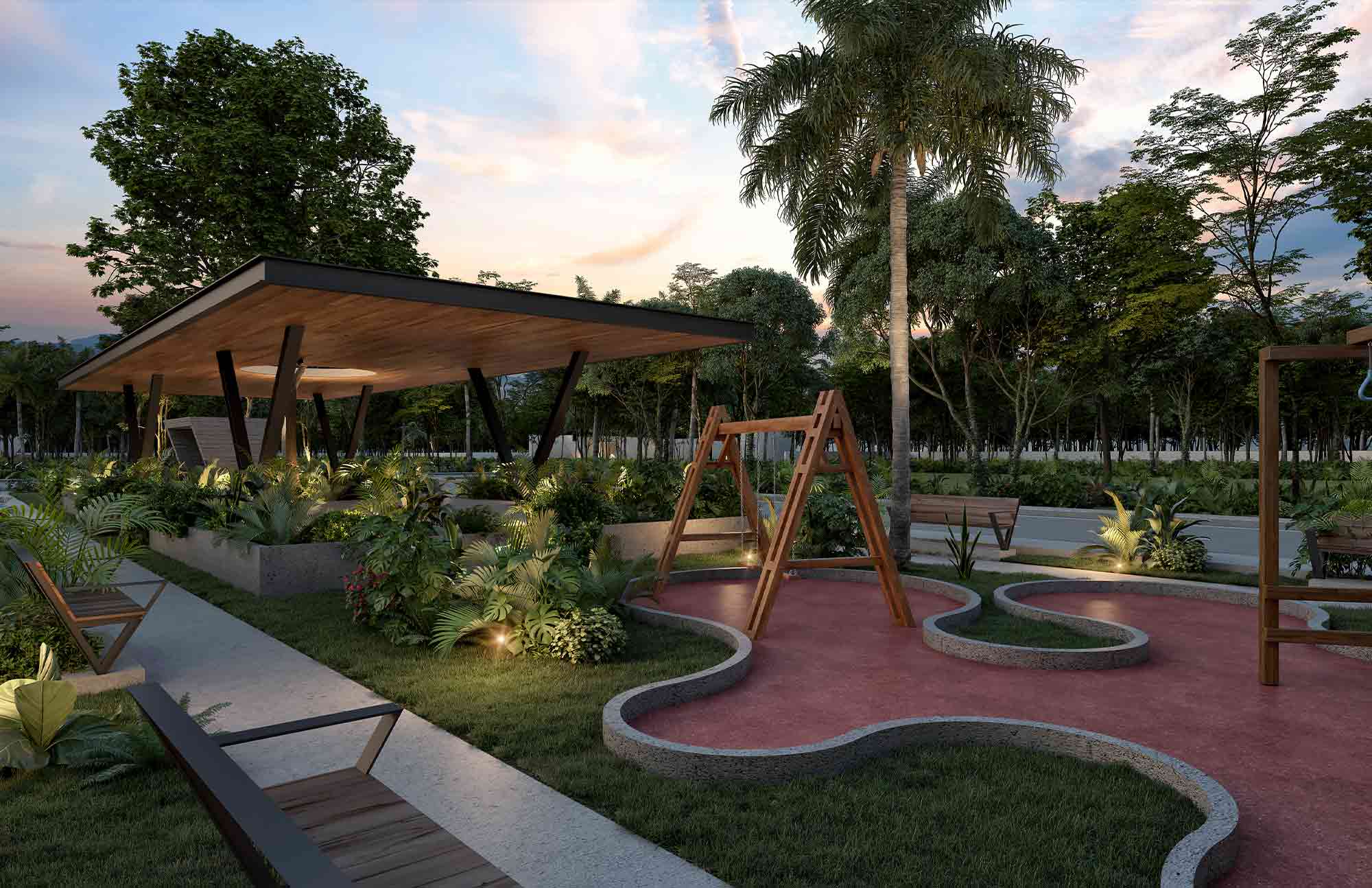 Parque en Mahal Residencial Terrenos en Mérida, Conkal