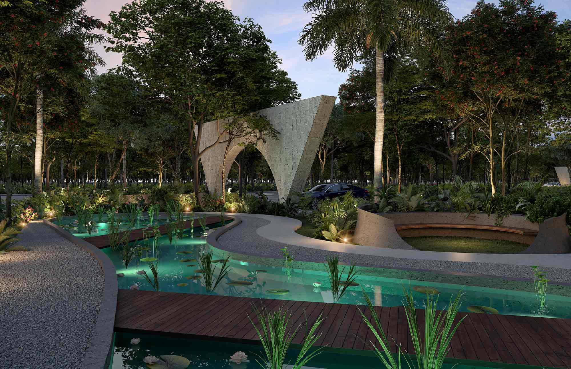 Parque Botánico en Mahal Residencial Terrenos en Mérida, Conkal