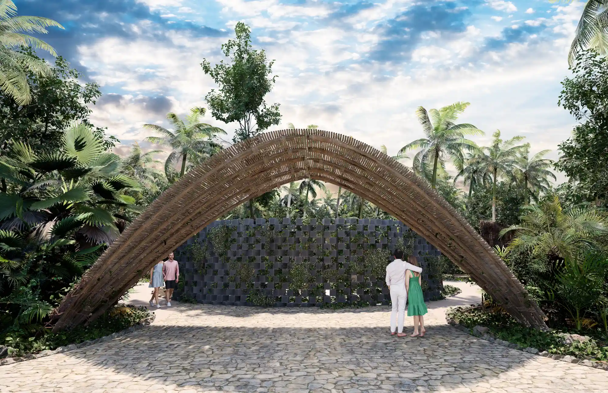 Entrada Jardín Holístico de Aldea Balhá