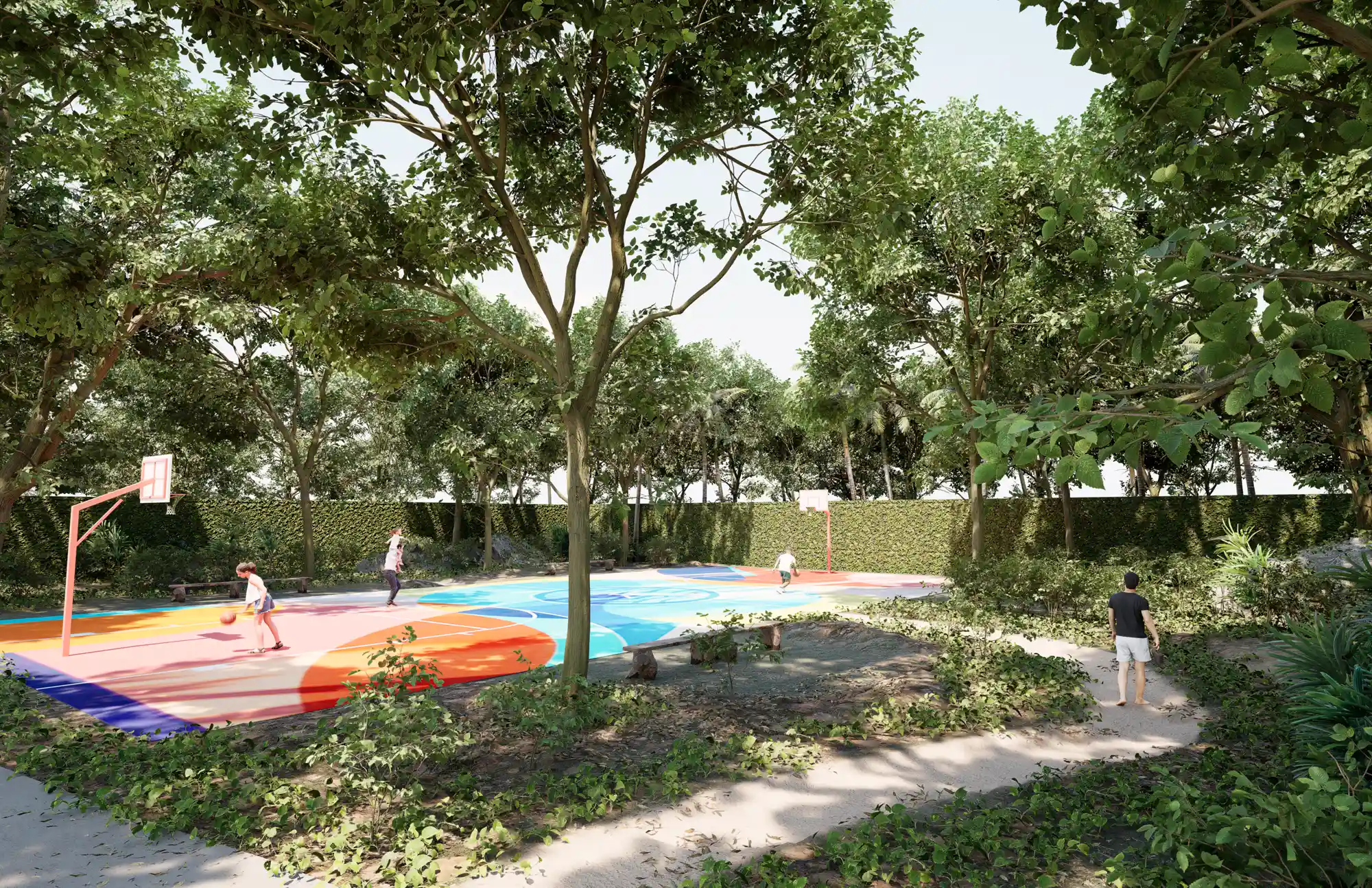 Canchas de Usos Múltiples de Aldea Balhá Residencial Terrenos en Telchac Puerto Yucatán
