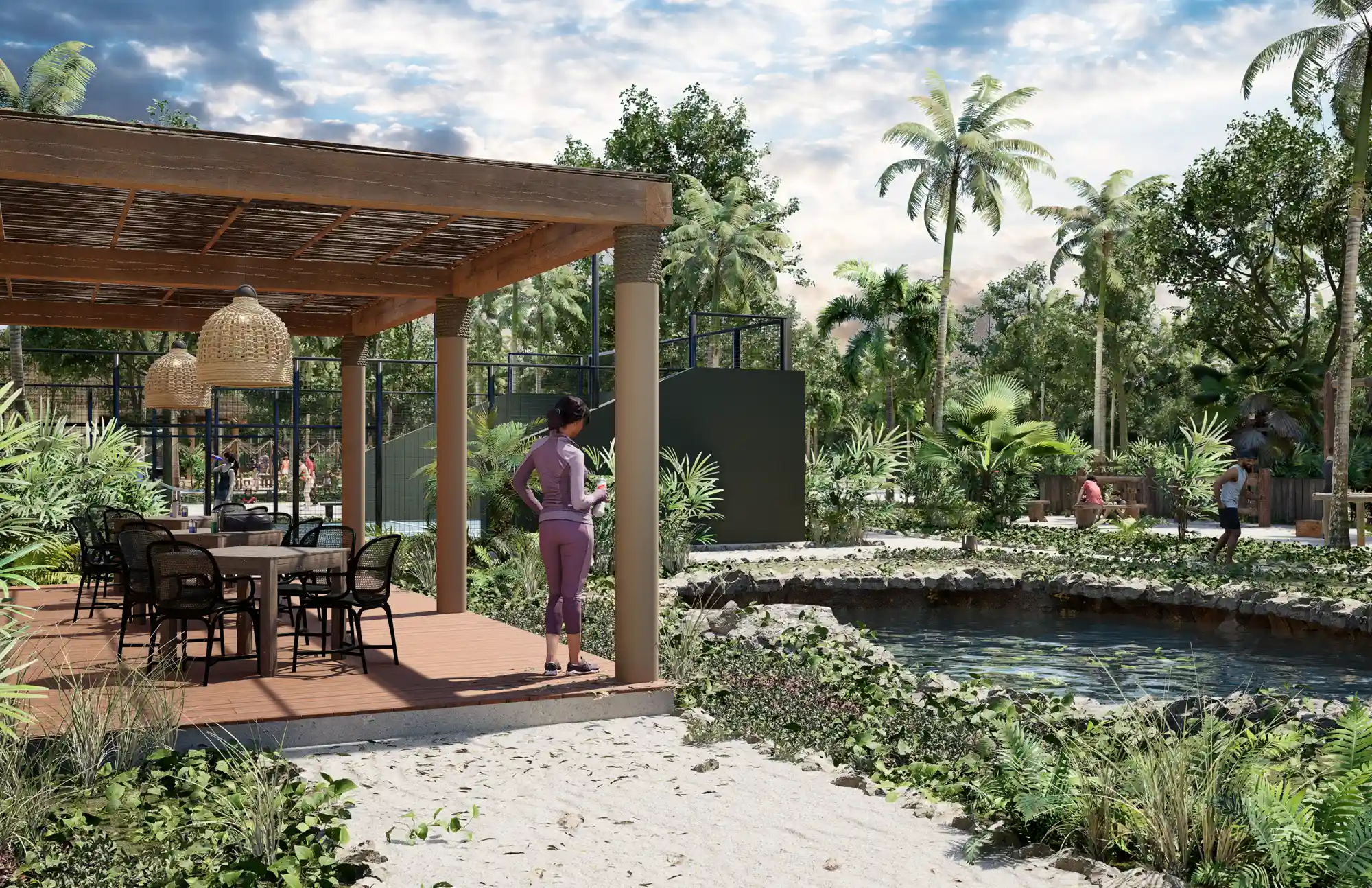 Cenote Chico con Terraza Aldea Balhá Residencial Terrenos en Telchac Puerto Yucatán