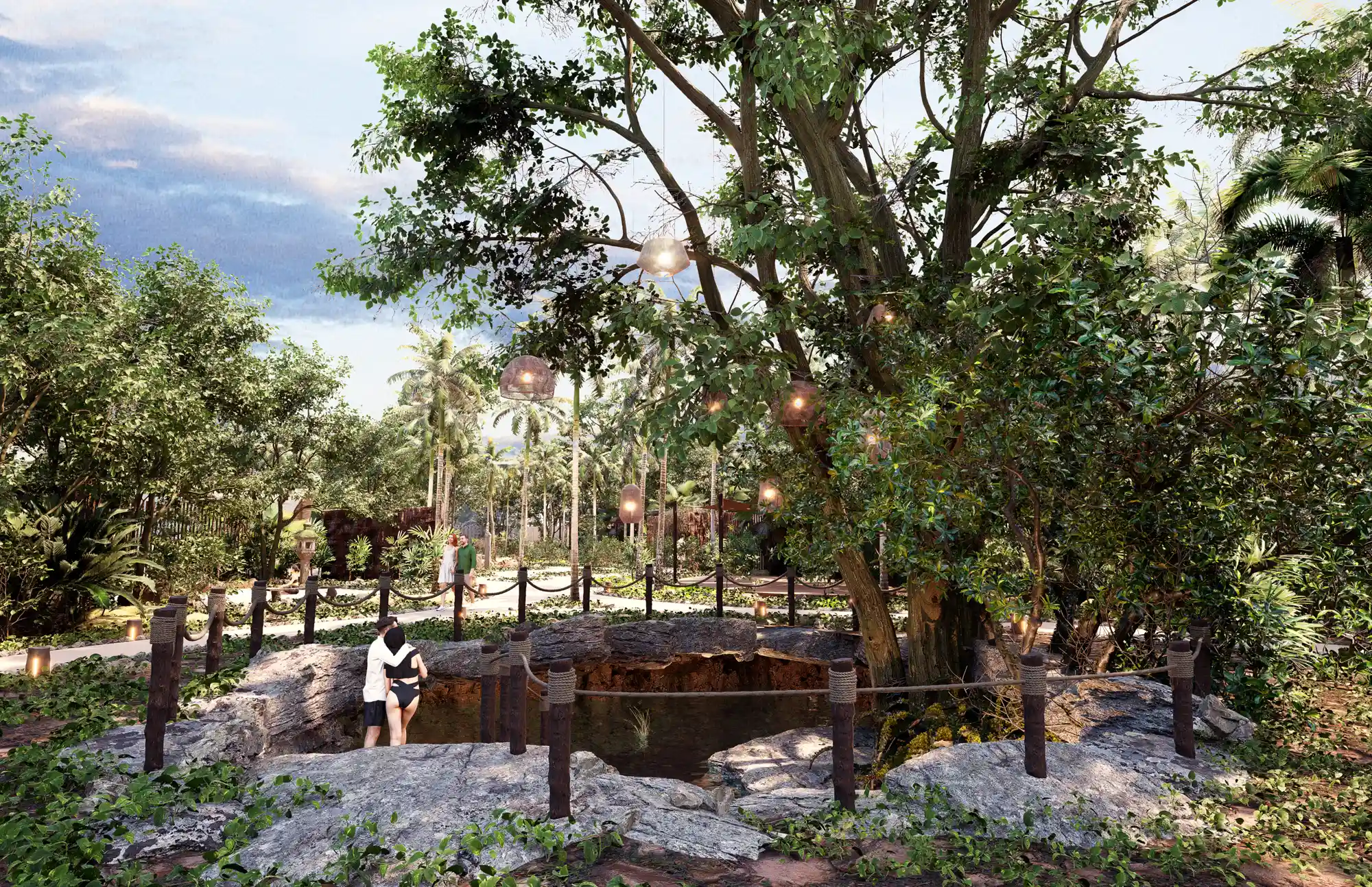Cenote Jardín Holístico Aldea Balhá Residencial Terrenos en Telchac Puerto Yucatán