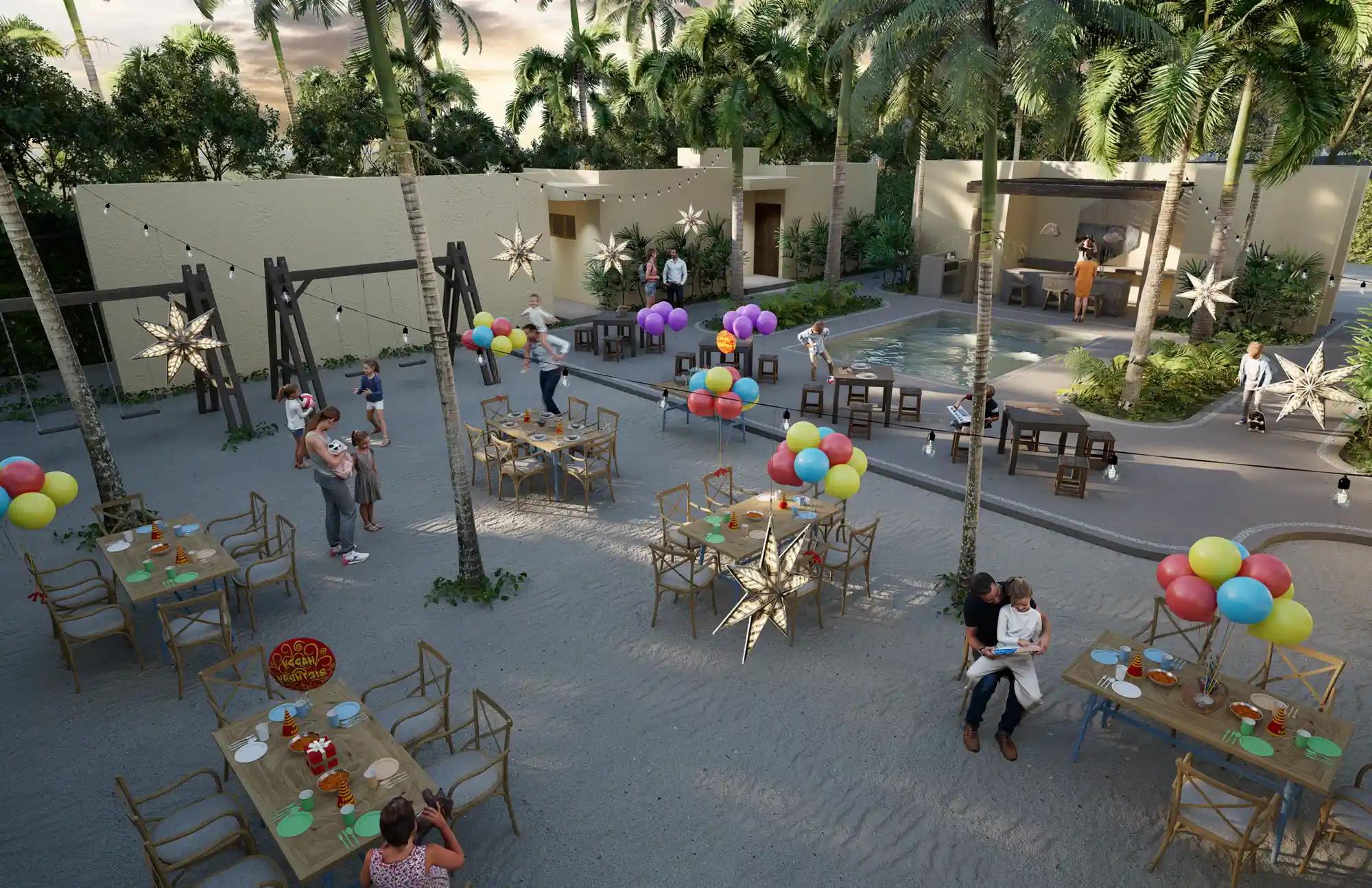Terraza Eventos Aldea Balhá Residencial Terrenos en Telchac Puerto Yucatán