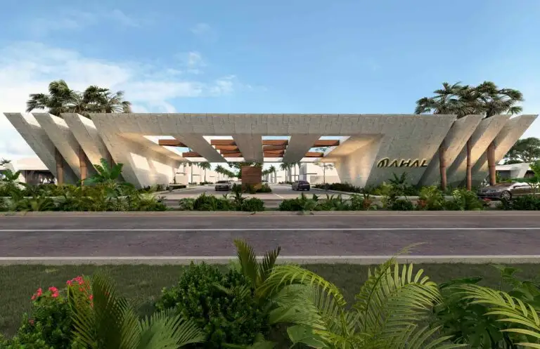 Acceso en Mahal Residencial Contemporánea Terrenos en Mérida Yucatán en la Zona de Conkal