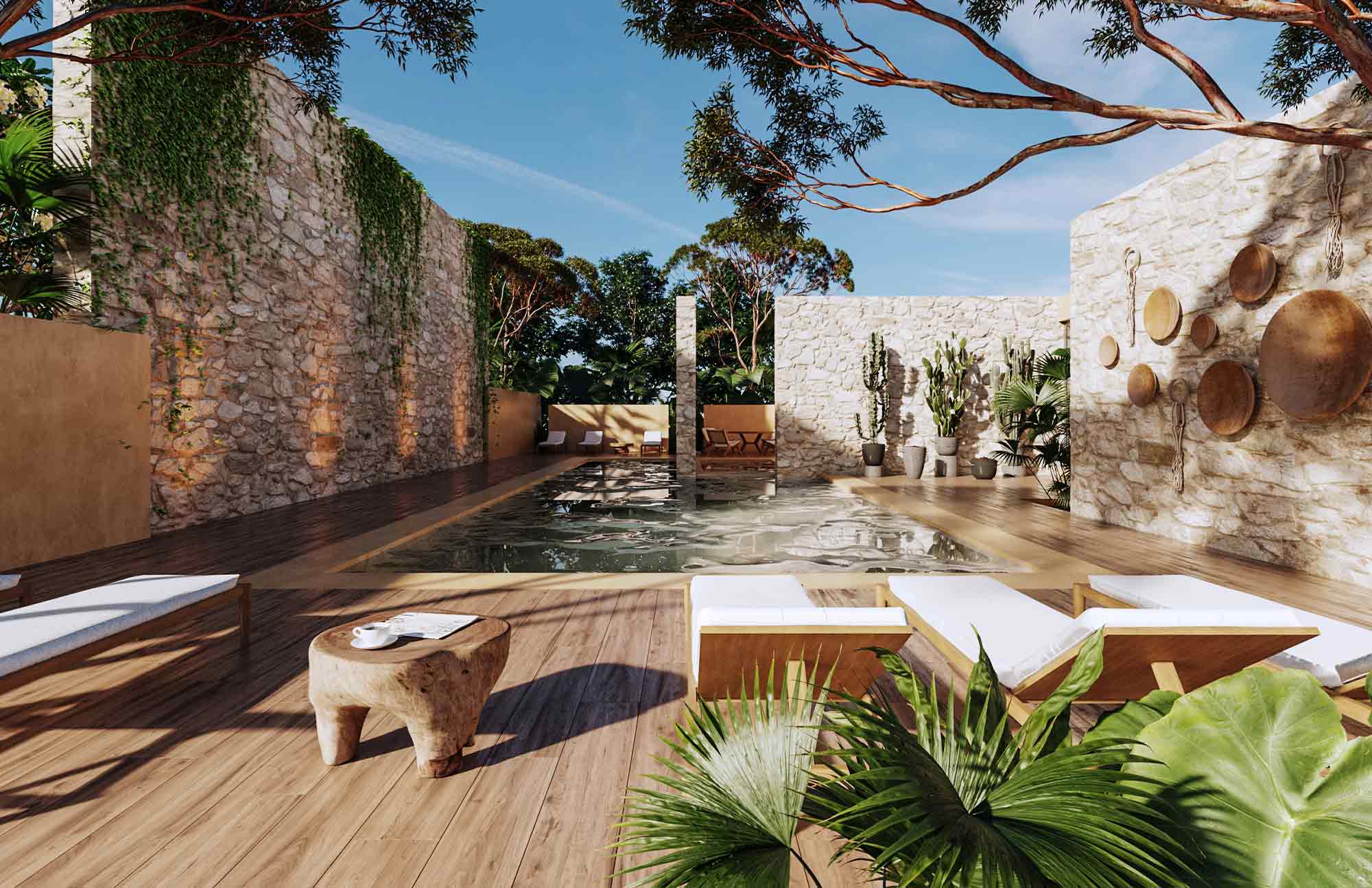 Alberca en Wayúum Gran Comunidad Residencial Terrenos en Mérida Yucatán en la Zona de Chicxulub