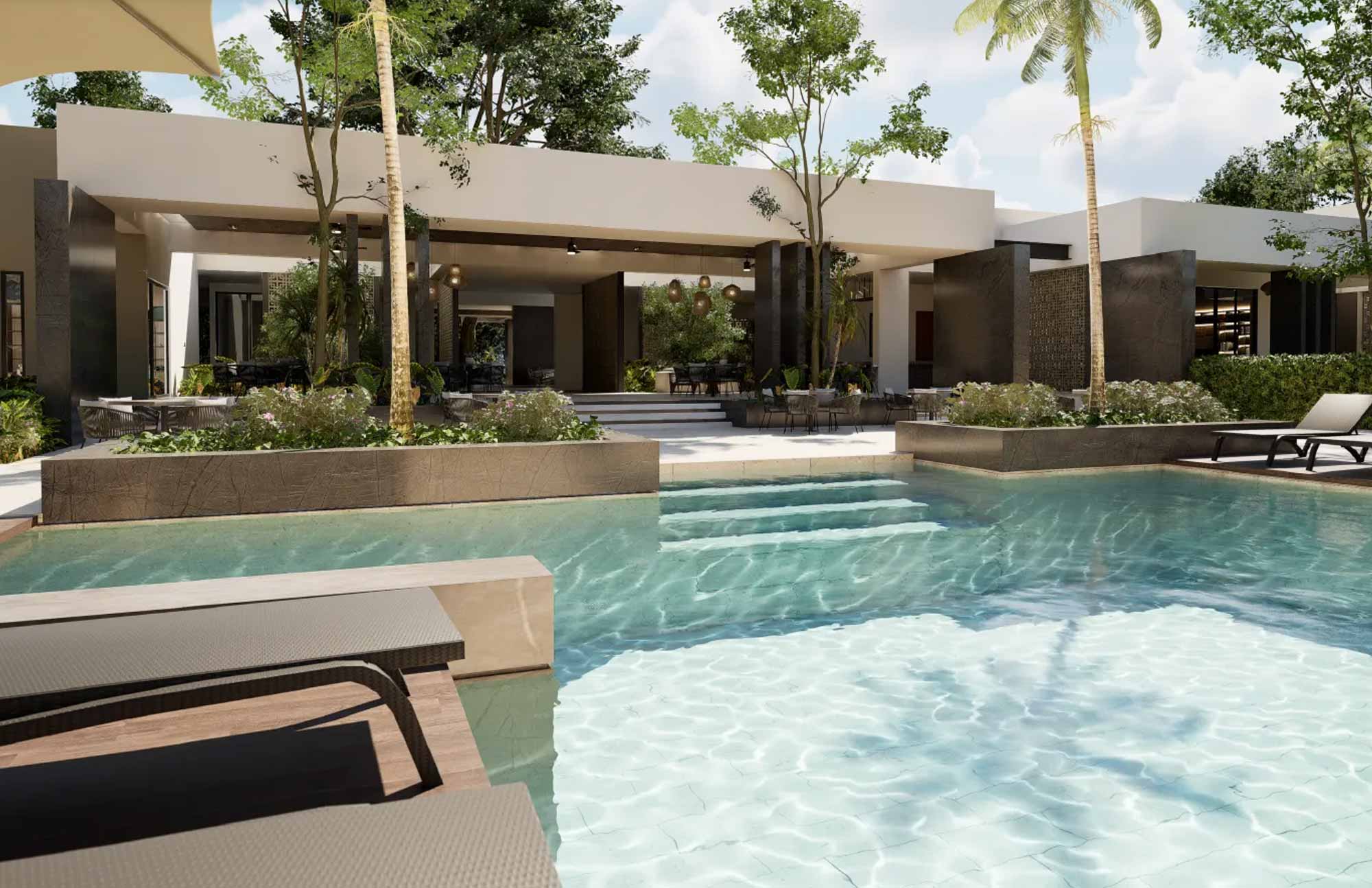 Alberca en Puerta Xaibé Residencial Terrenos en Mérida, Yucatán en la Zona de Country