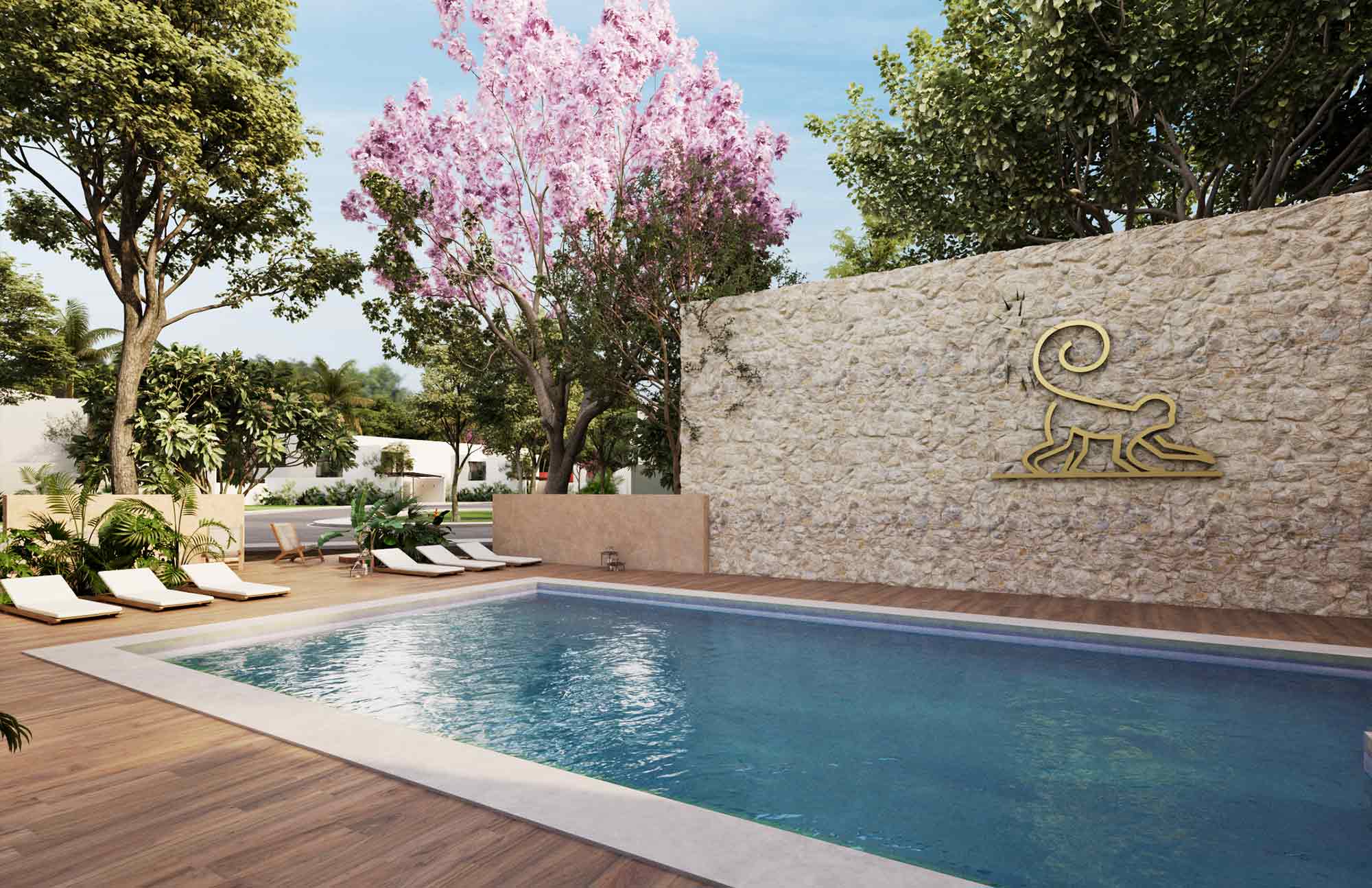 Alberca en Wayúum Gran Comunidad Residencial Terrenos en Mérida Yucatán en la Zona de Chicxulub
