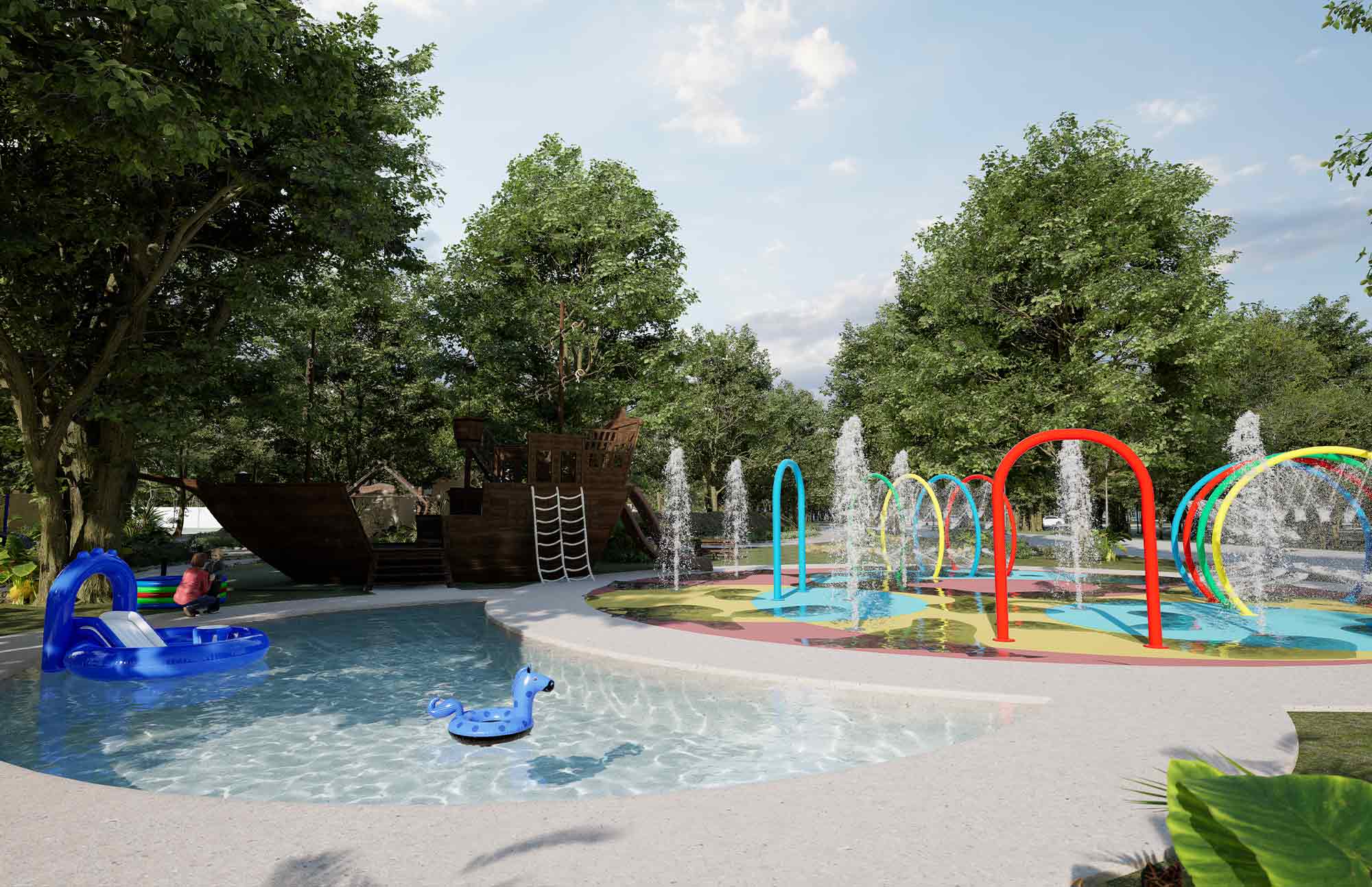 Alberca en Punta Cometas Residencial Terrenos en Mérida, Yucatán en la Zona de Chuburná
