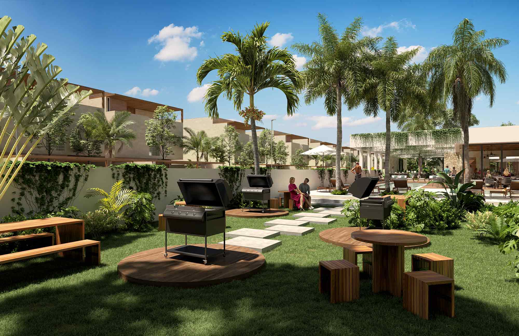 Área Grill en Gran Telchac Residencial Terrenos Cerca de la Playa en Yucatán en la Zona de Telchac Puerto
