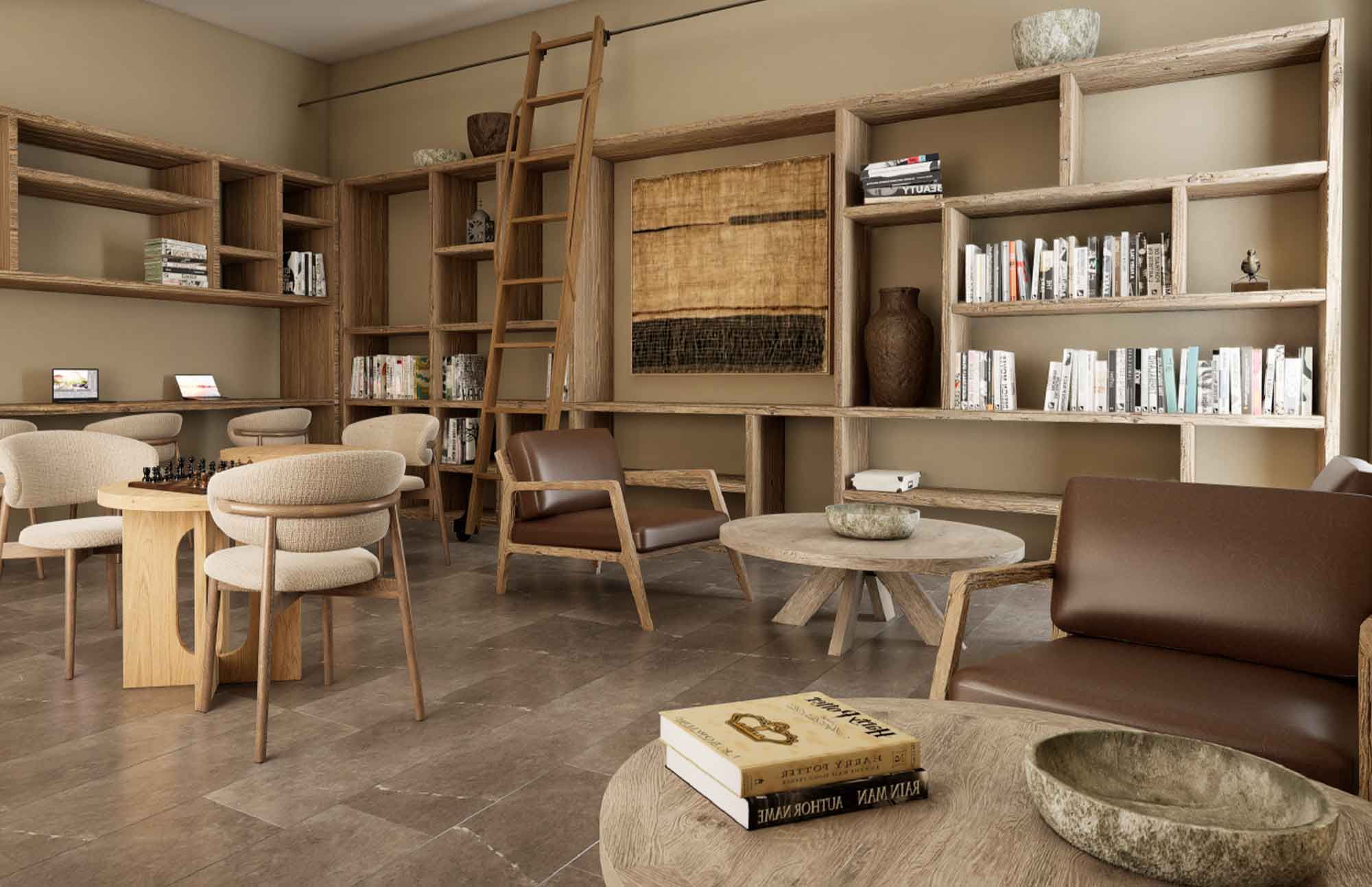 Biblioteca en Puerta Xaibé Residencial Terrenos en Mérida, Yucatán en la Zona de Country