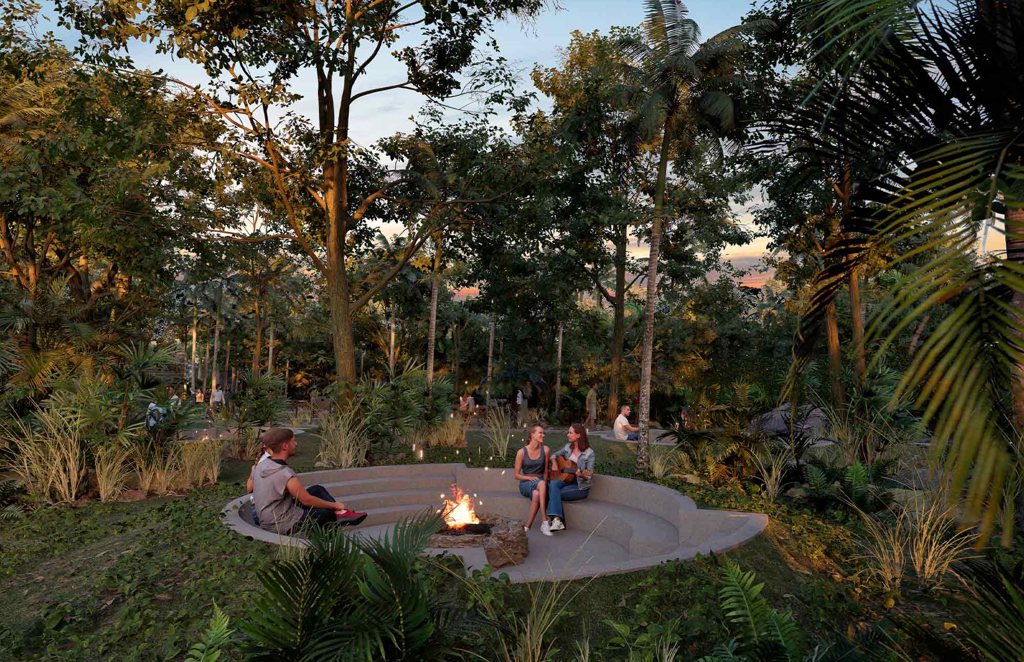 Fogata en Punta Cometas Residencial Terrenos en Mérida, Yucatán en la Zona de Chuburná