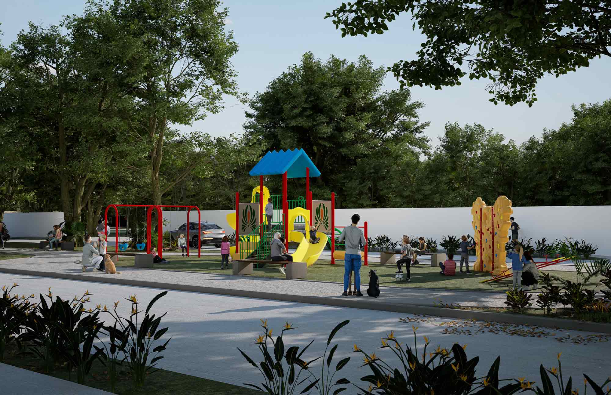 Juegos en Punta Cometas Residencial Terrenos en Mérida, Yucatán en la Zona de Chuburná