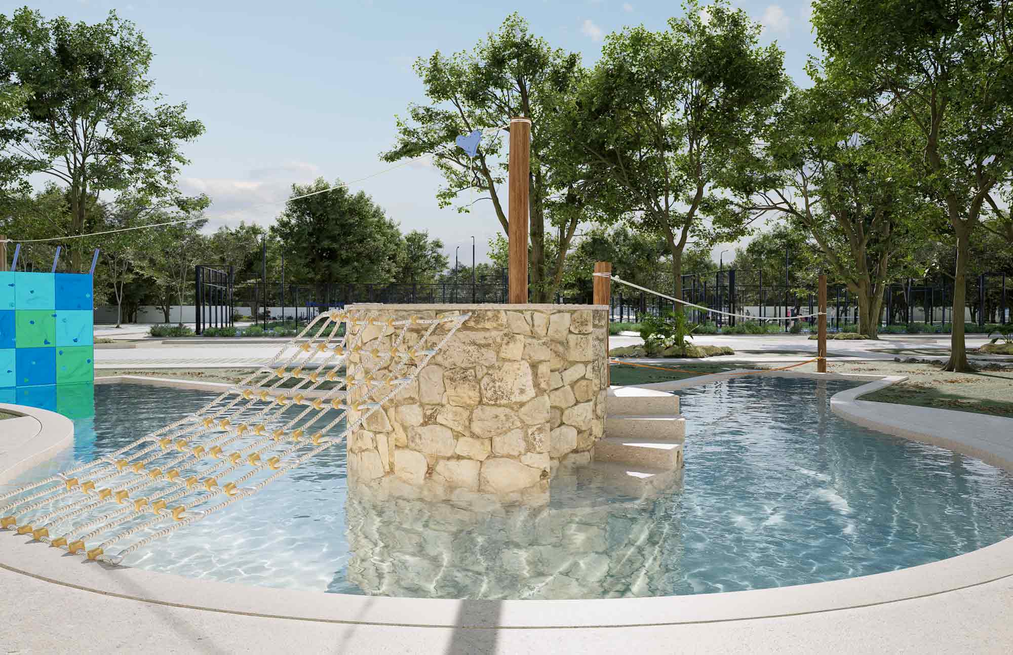 Piscina en Punta Cometas Residencial Terrenos en Mérida, Yucatán en la Zona de Chuburná