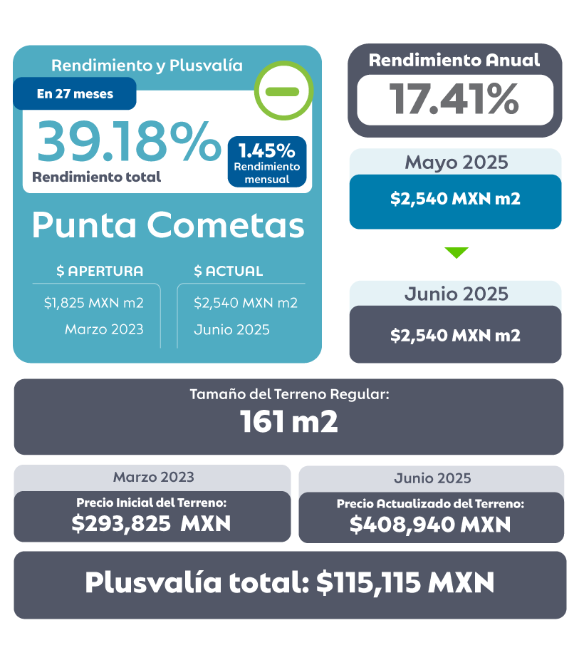 Plusvalía Junio 2025 Punta Cometas