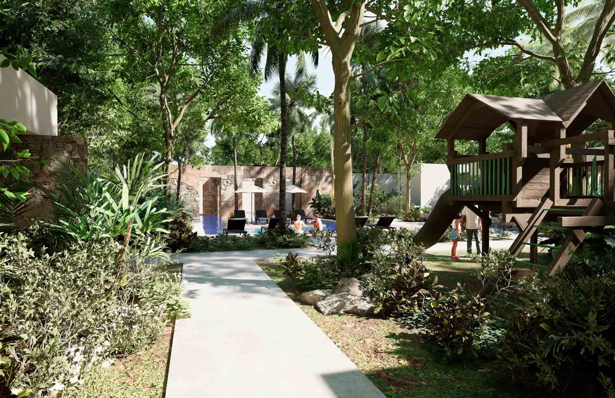 Área de Juegos en Copaura Residencial Terrenos en Valladolid, Yucatán