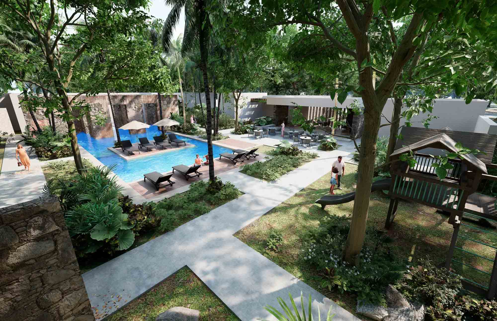 Parque en Copaura Residencial Terrenos en Valladolid, Yucatán