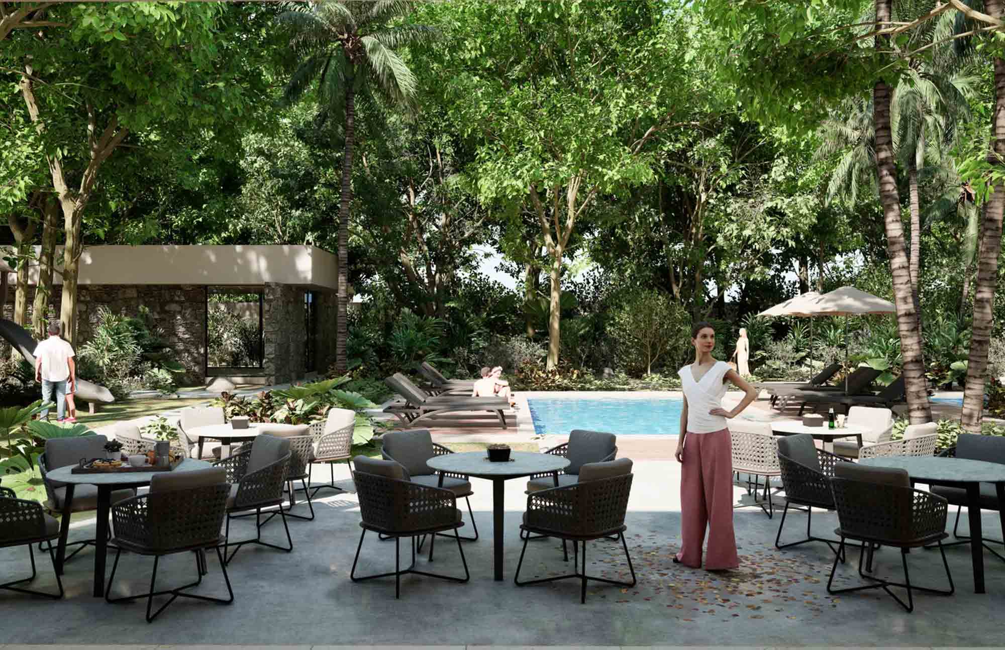 Terraza en Copaura Residencial Terrenos en Valladolid, Yucatán