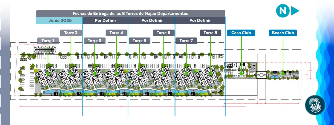 Entregas Najau Departamentos Frente al Mar en Preventa en San Benito Yucatán