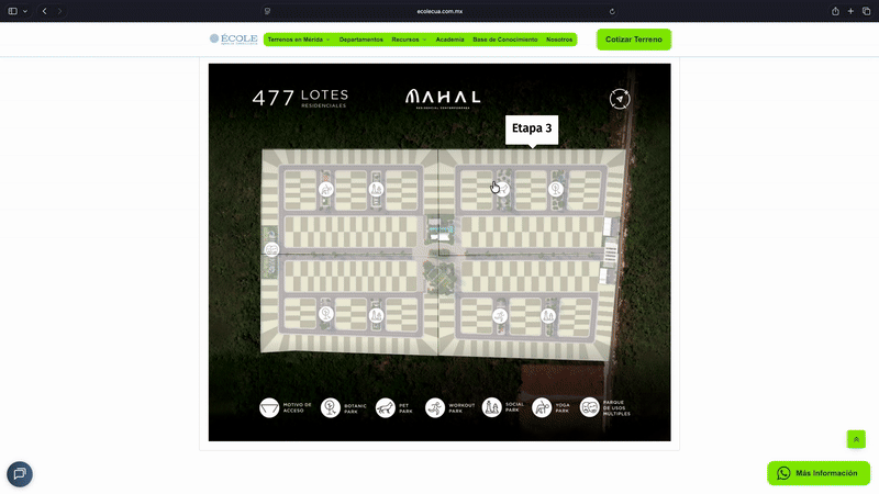 Mapa de Disponibilidad MAHAL Residencial