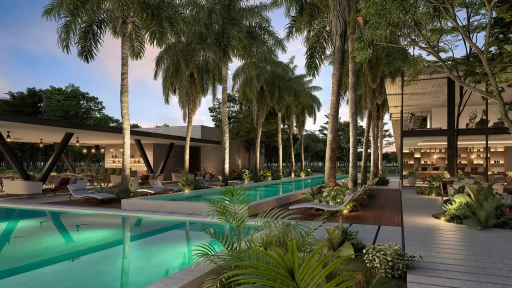 MAHAL Residencial Contemporánea Albercas Casa Club