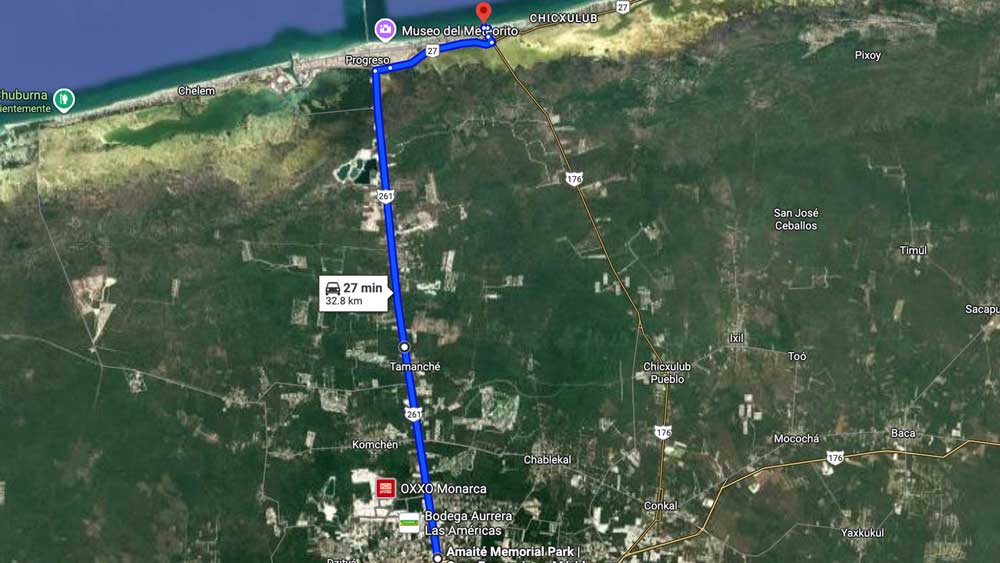 Rumbo a la Playa de Chicxulub