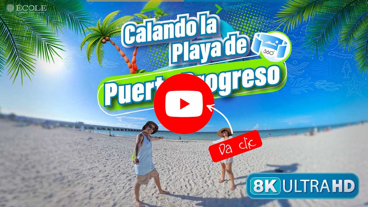 Calando la Playa de Puerto Progreso Yucatán