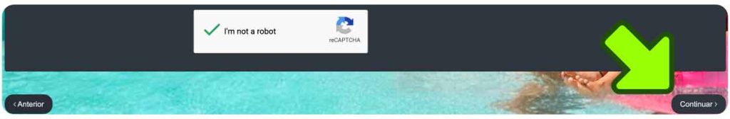 Pantalla de agendamiento de cita Casa Pontthó botón continuar.