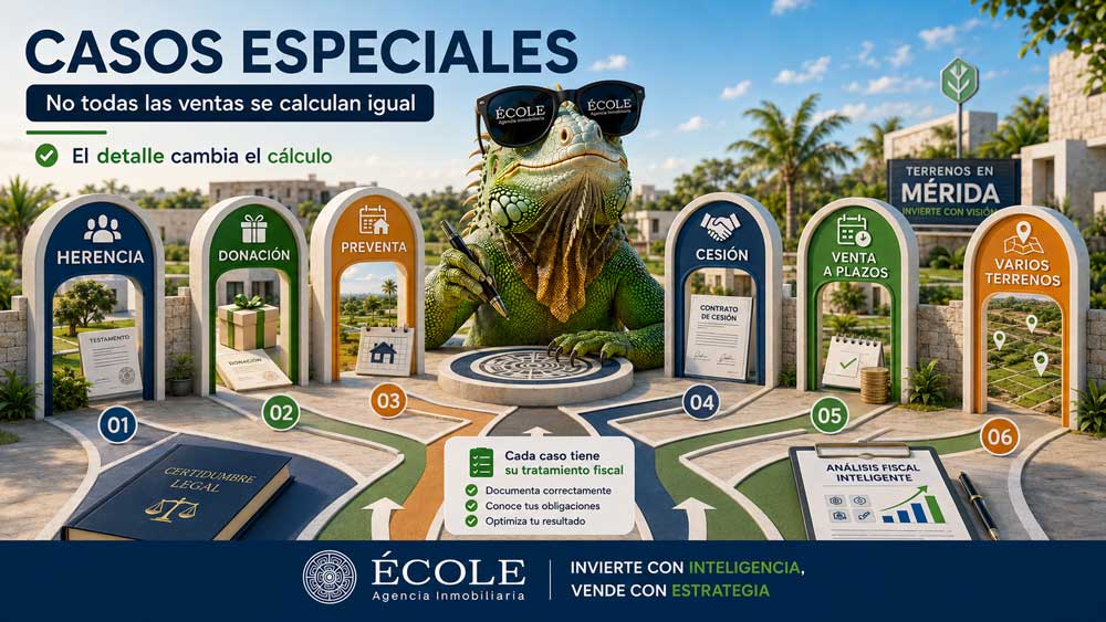 ISR Impuesto Sobre la Renta de Terrenos en Mérida Casos Especiales