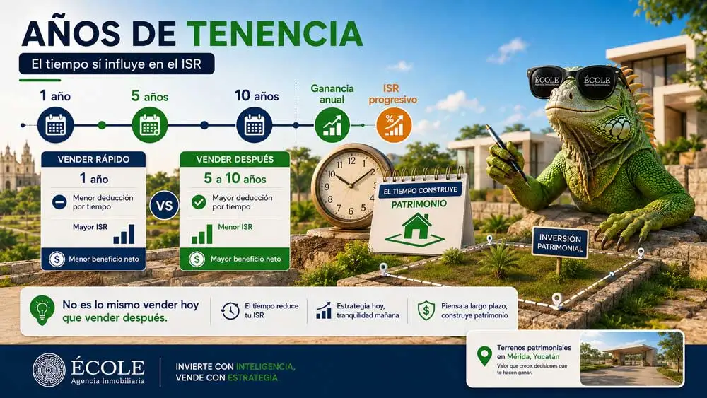 ISR Impuesto Sobre la Renta de Terrenos en Mérida Años de Tenencia