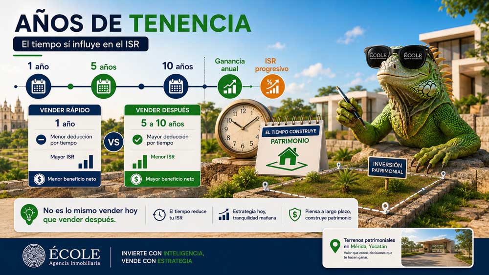 ISR Impuesto Sobre la Renta de Terrenos en Mérida Años de Tenencia