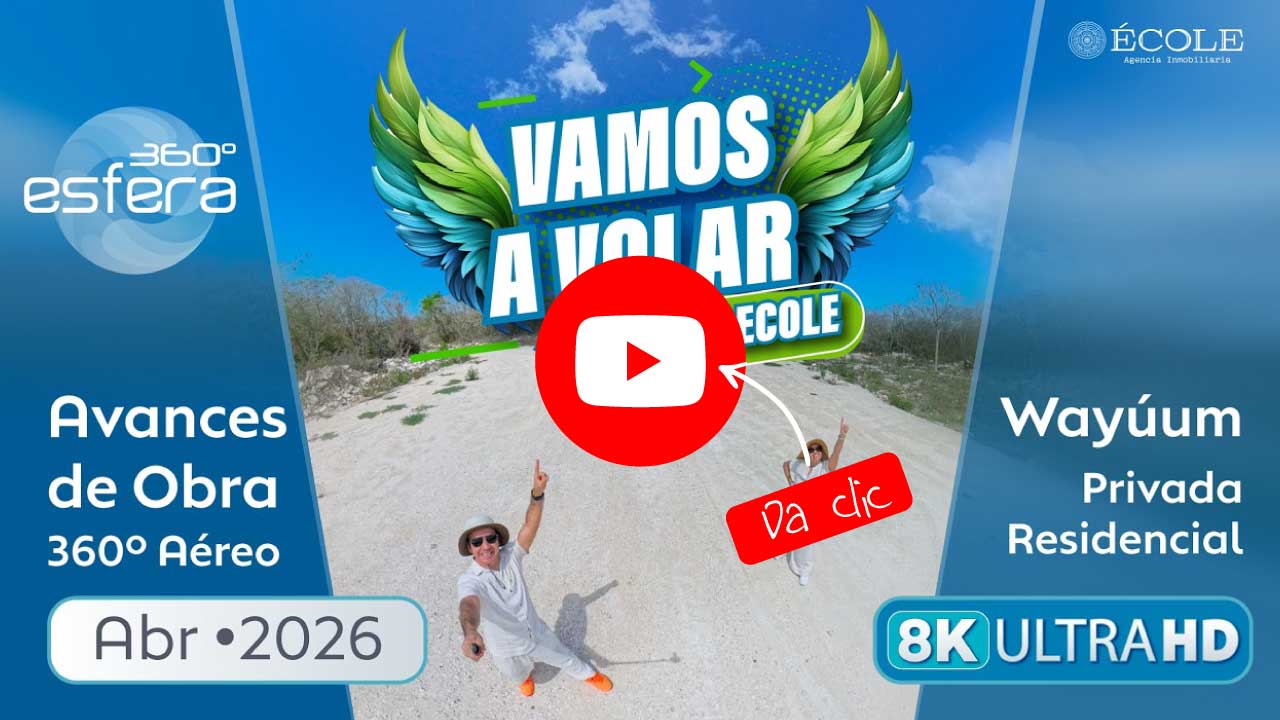 Vamos a Volar a los Avances de Obra de Wayúum Gran Comunidad Residencial Terrenos en Mérida Norte Zona Chicxulub