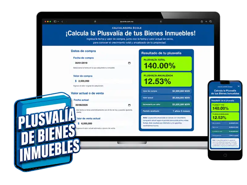 Calculadora de Plusvalía de Bienes Inmuebles